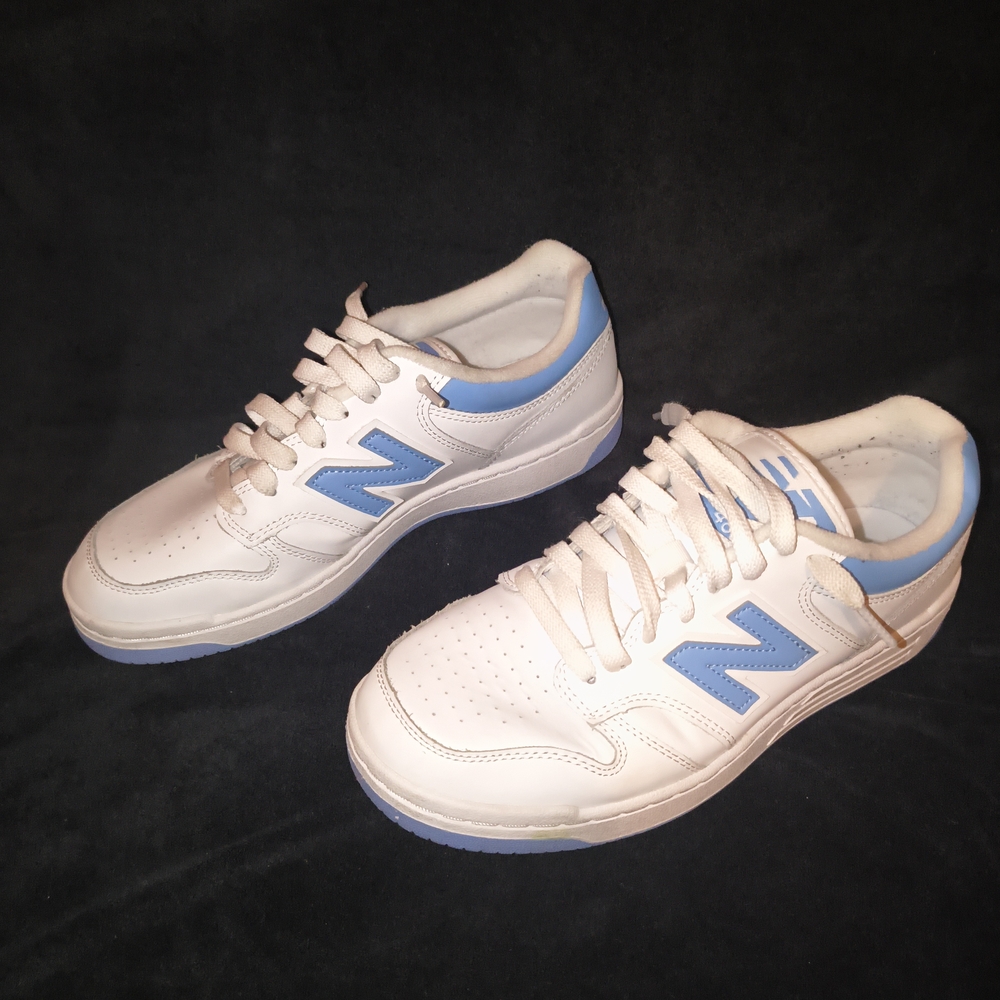 New Balance White Sneakers with Blue Highlights